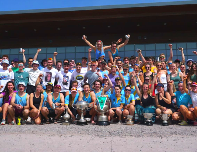 Members of the Ladies and Men's Boat Club at the National Rowing Championships